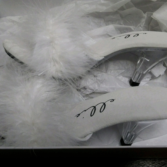 Sasha Marabou Slipper - Faux Fur 3-Inch Slides - Picture 2 of 3